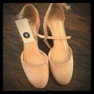 NWT A New Day Microsuede Rounded Toe Wedge Shoes